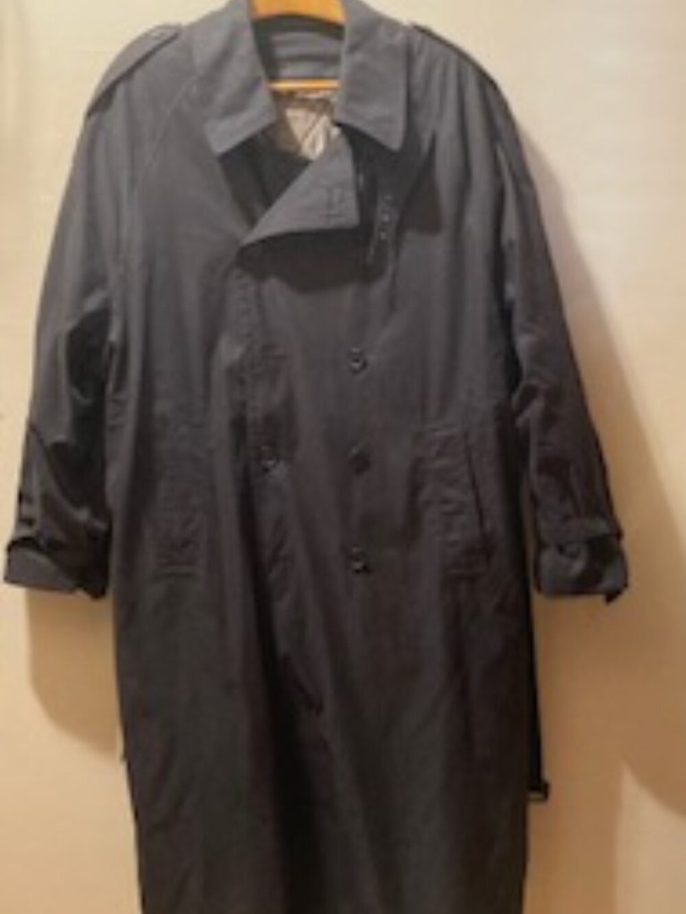 Men's Wearing Good Health, Trench Coat, Black, 48 Reg